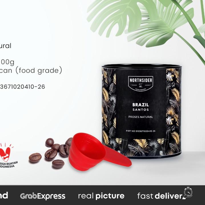 

☇ BIJI KOPI ARABIKA BRAZIL SANTOS NATURAL - 100GR NORTHSIDER COFFEE ☄