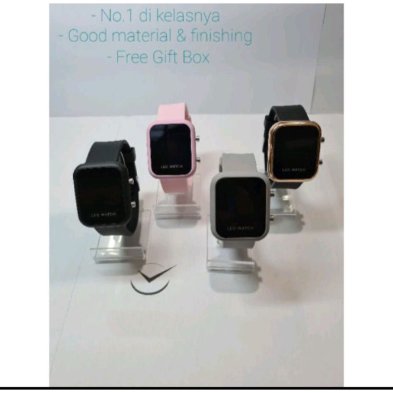 Jam tangan pria wanita LED apel watch