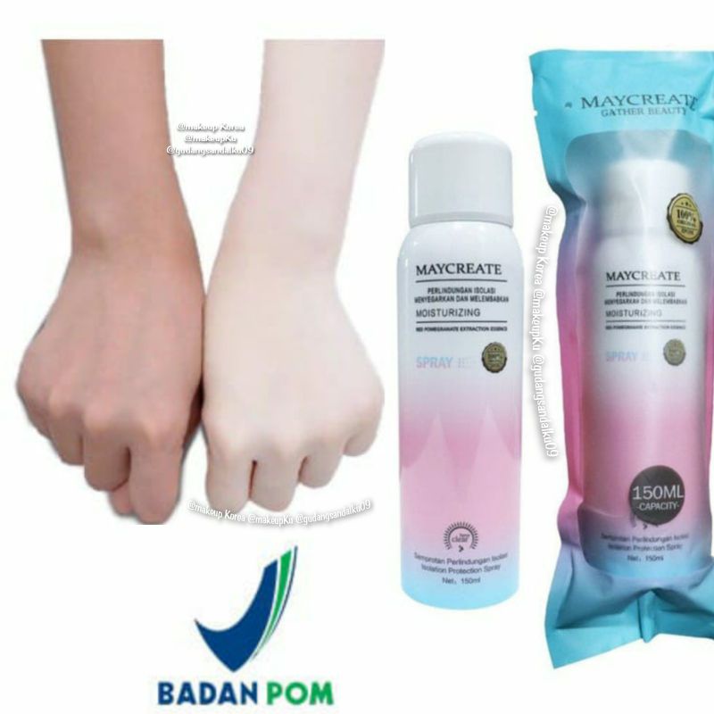 Body Lotion - Lotion Pemutih Badan - Lotion Pemutih Instan - Lotion BPOM - Lotion Spray - Maycreate Korea Moisturizing Whitening Spray