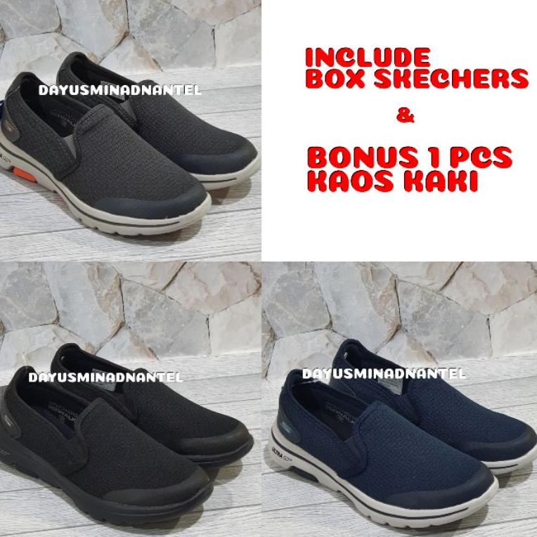 Rekomendasi SEPATU PRIA / SKECHERS / SKECHERS PRIA / SKECHERS GOWALK 5 APPRIZE SLIPON