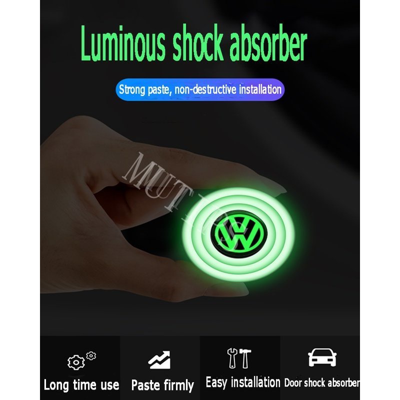 Volkswagen 4per8 /12 /16Pcs New Luminous Type Car Door Trunk Anti Shock Tabrak Pad Silikon Stiker Mengurangi Kebisingan Penyangga Universal Untuk mk7 Scirocco Beetle Polo Golf mk3 mk6 Passat B5