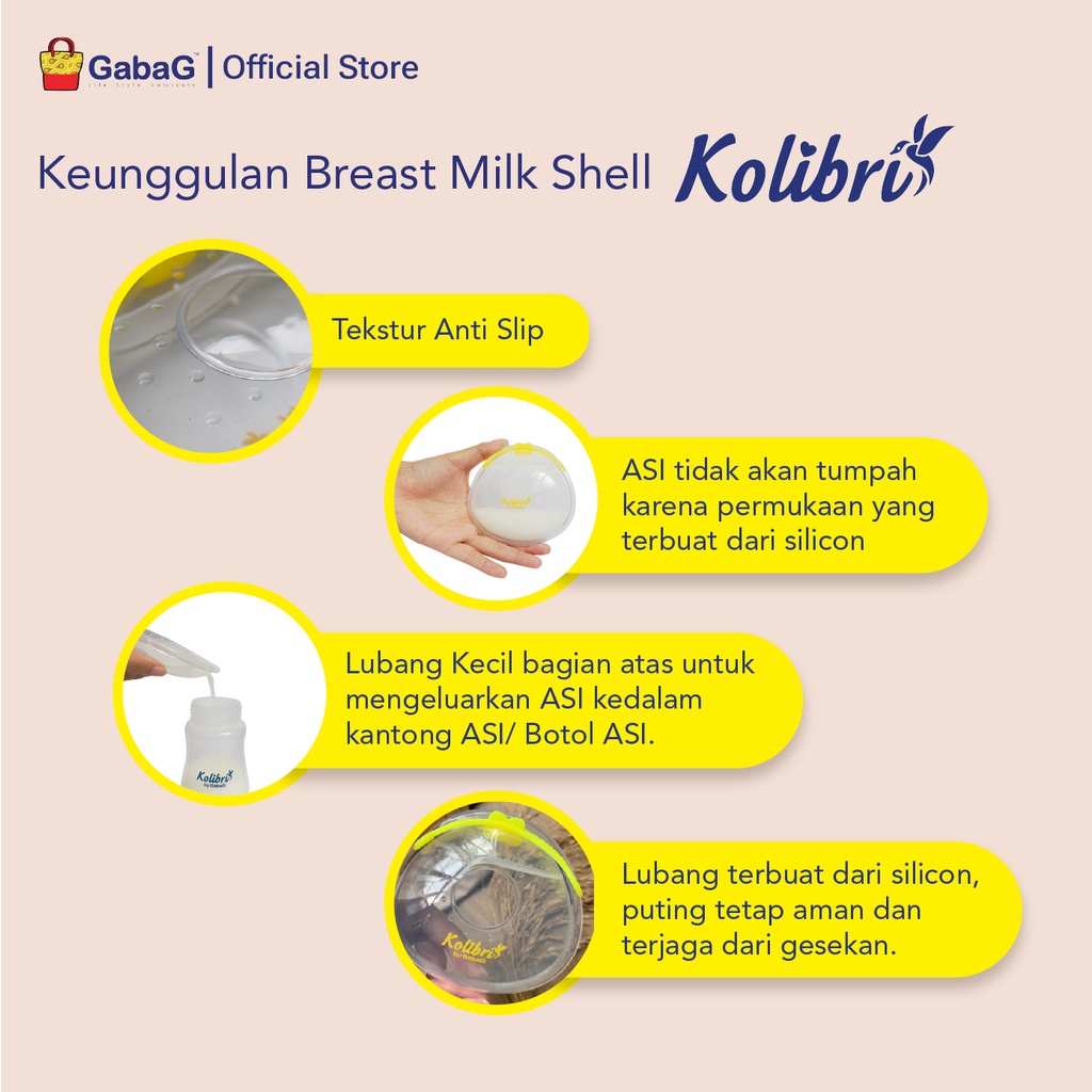 Gabag - Breastmilk Shells Isi 2 Pcs