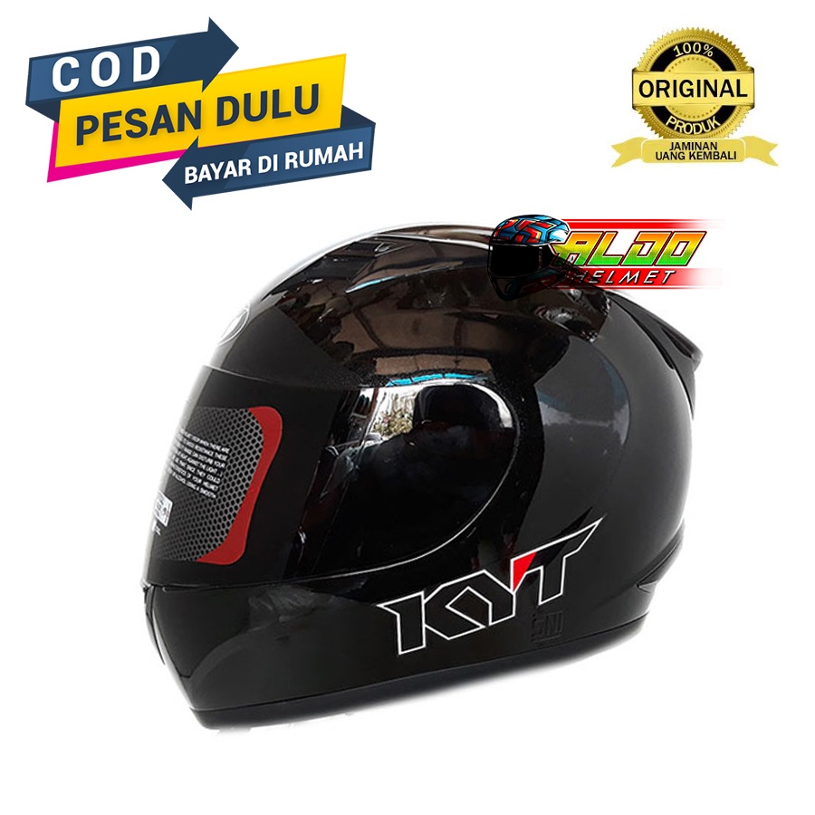 HELM KYT R10 BLACK METALIC | KYT R10 | HELM FULL FACE | KYT SINGGLE VISOR | ORIGINAL HELMET