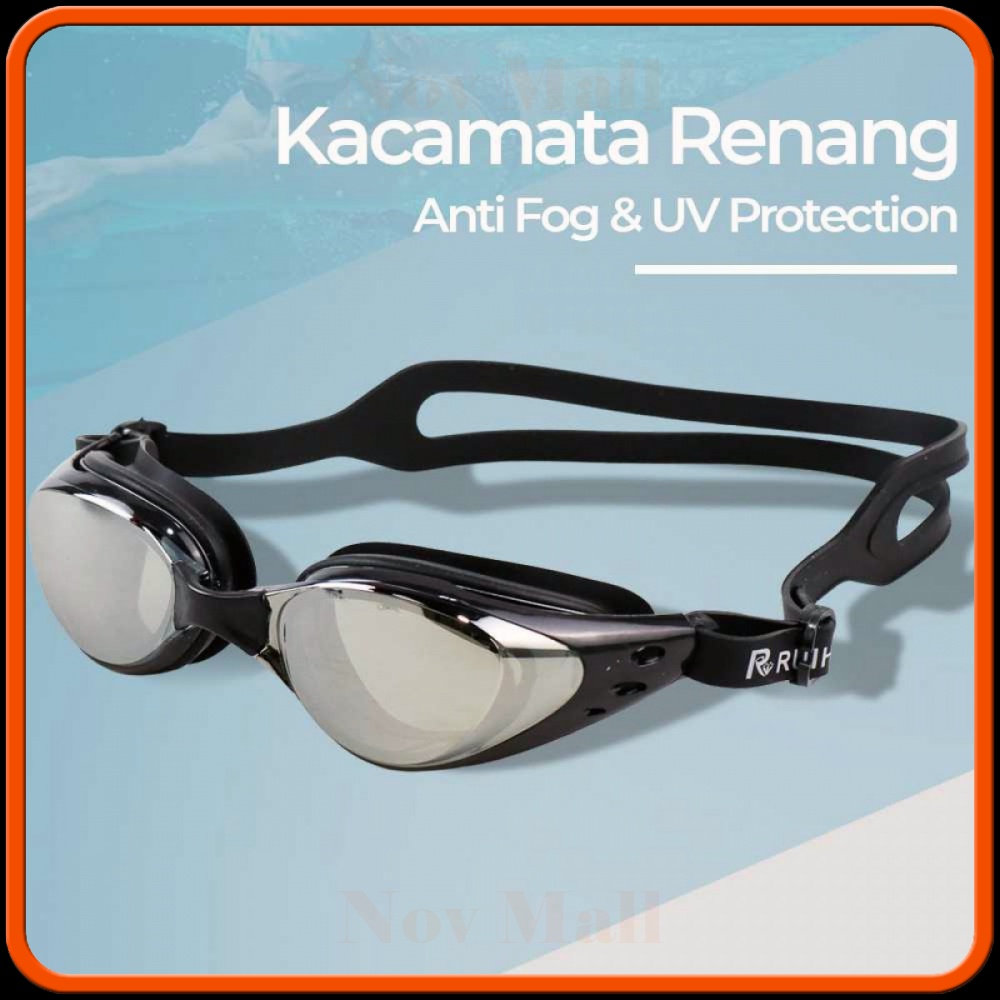 Kacamata Renang Coating Mirrored Anti Fog UV Protection -SP439