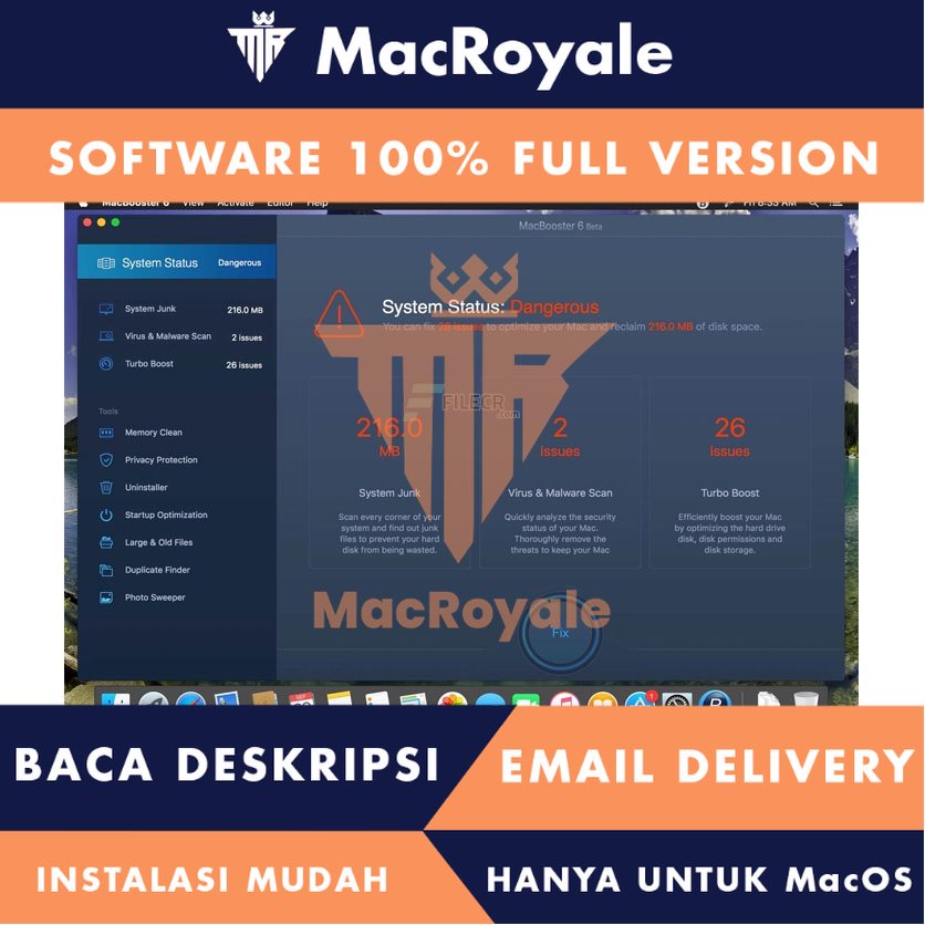[MacOS] MacBooster 8 Pro Full Version Lifetime Full Garansi