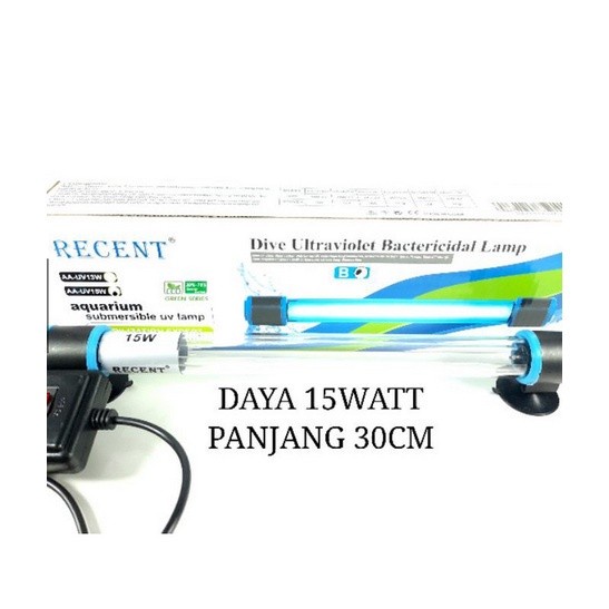 lampu uv celup aquarium lampu uv 15 watt lampu ultraviolet recent