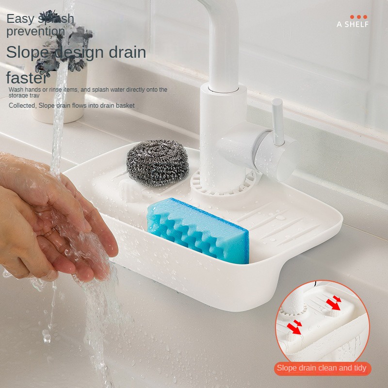 Rak Pelindung Keran Anti Slip Mat Kitchen Pengering Spons Dapur