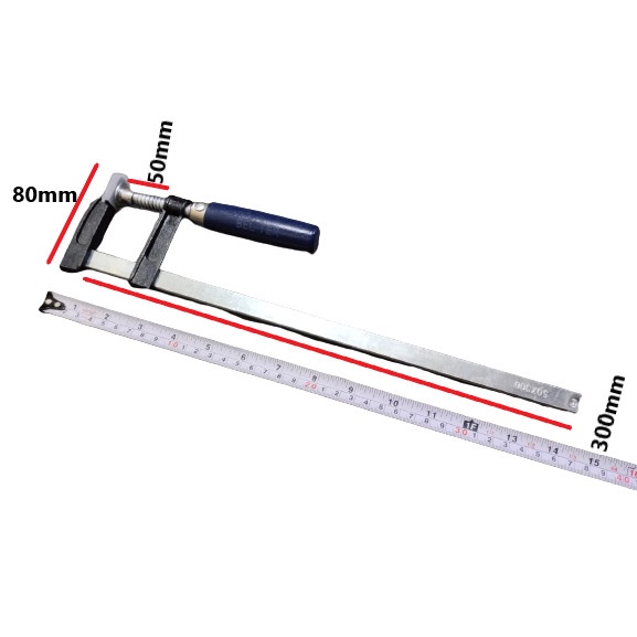 Klem Catok Jepit F / F Clamp Papan/Klem Catok Bais Ragum F Kayu Jepitan/Klem F Penjepit Kayu Besi /CATOK F 50 X 300 MM/ F Clamp BERKUALITAS