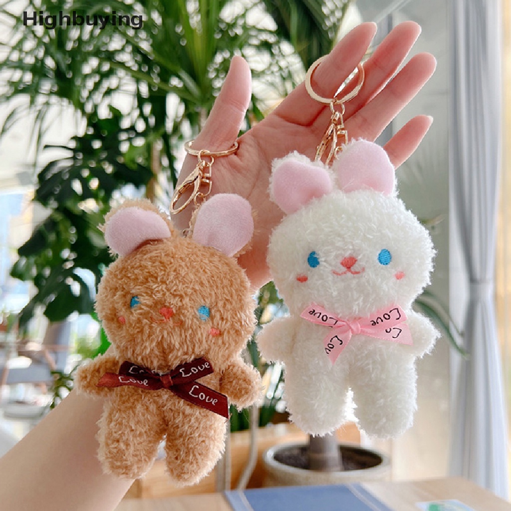 Hbid Lovely Rabbit Plush Doll Kartun Bunny Mainan Mewah Hewan Lucu Gantungan Kunci Tas Liontin Kartun Hadiah Ulang Tahun Glory