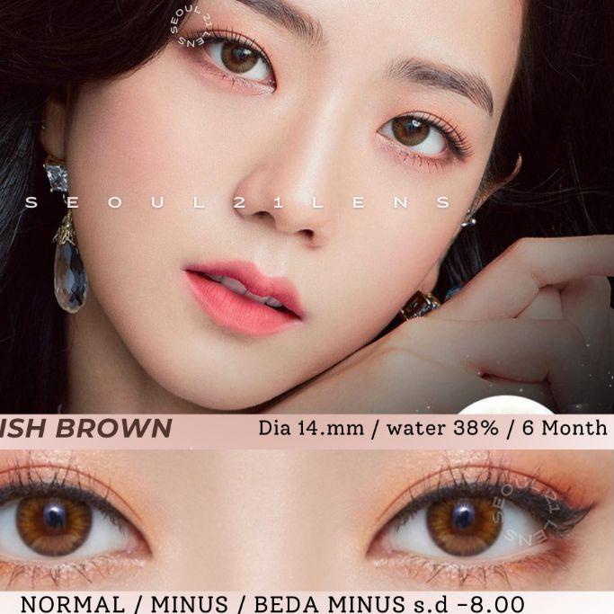 ✸ SOFTLENS PRINCESS SPANISH BROWN GREY GRAY NORMAL MINUS ORIGINAL ۝
