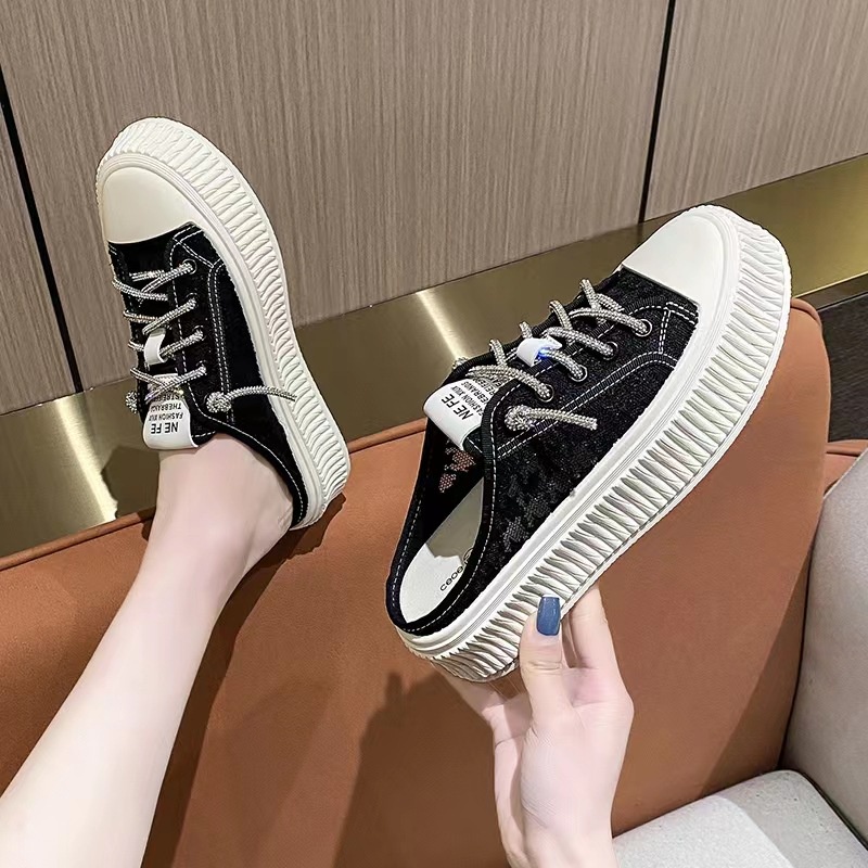 [LC] 1481 Sepatu Wanita Sneakers F15 Half Tali Blink Blink KILAT ELEGAN CANTIK Pesta Kerja Santai Keren Trend Casual Kualitas Impor