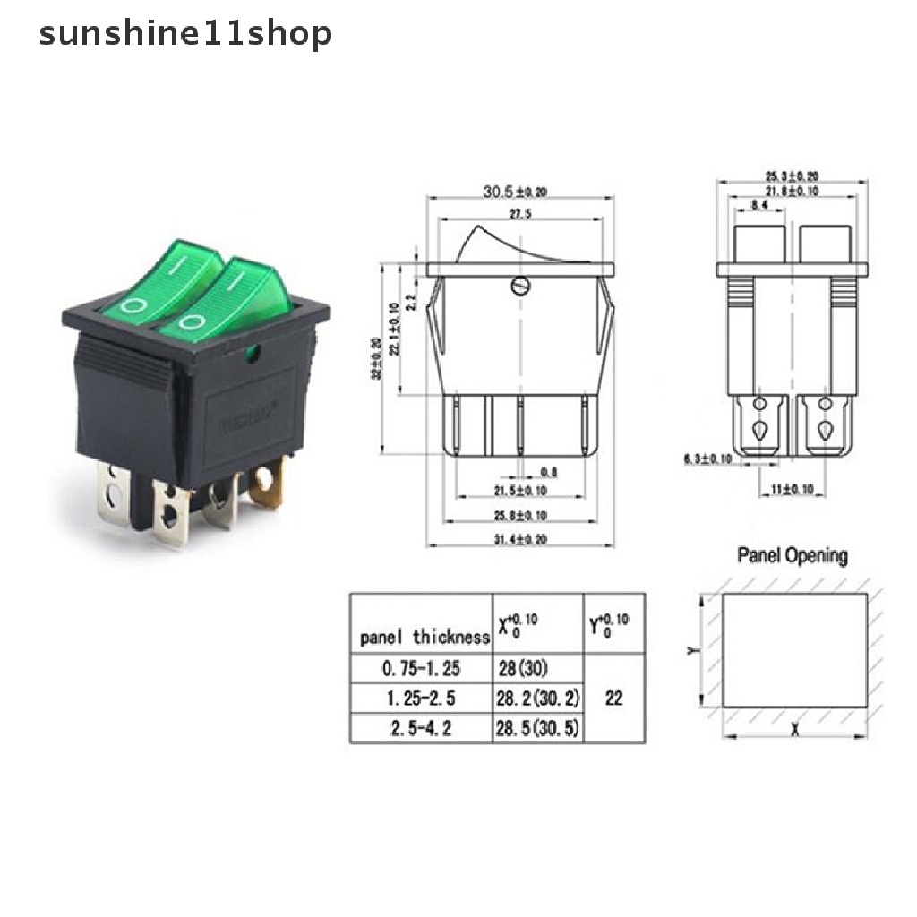 Sho KCD4 KCD6 4/6PIN Saklar Lampu Ganda Rocker Switch ON-OFF Boat Power Switch N