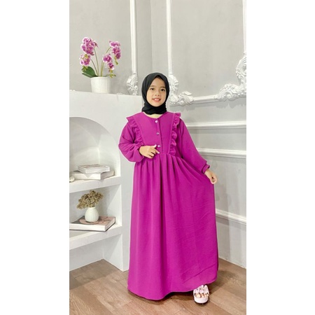 Gamis anak tanggung crinkle airflow