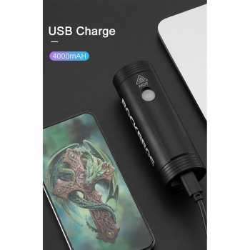 [KMZ]  Lampu Depan Sepeda USB Rechargeable 2000 mAh 400 Lumens - R1-400