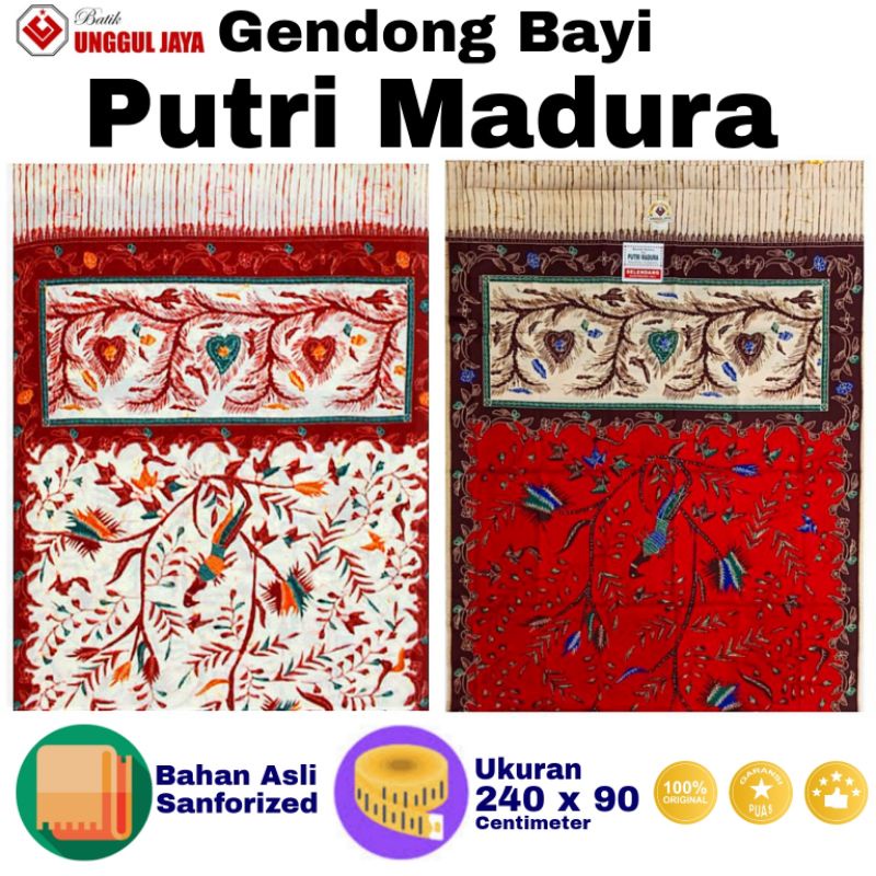 Murah Selendang Putri Madura Unggul Jaya Gendong Bayi Kain Batik Motif Burung Cukin Jarik