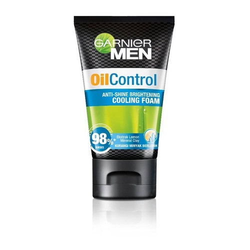 Garnier Men Oil Control Anti-Shine Brightening cooling foam/GARNIER/SABUN WAJAH PRIA