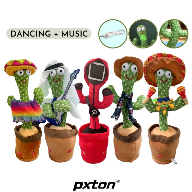 Mainan boneka kaktus bicara dan menari