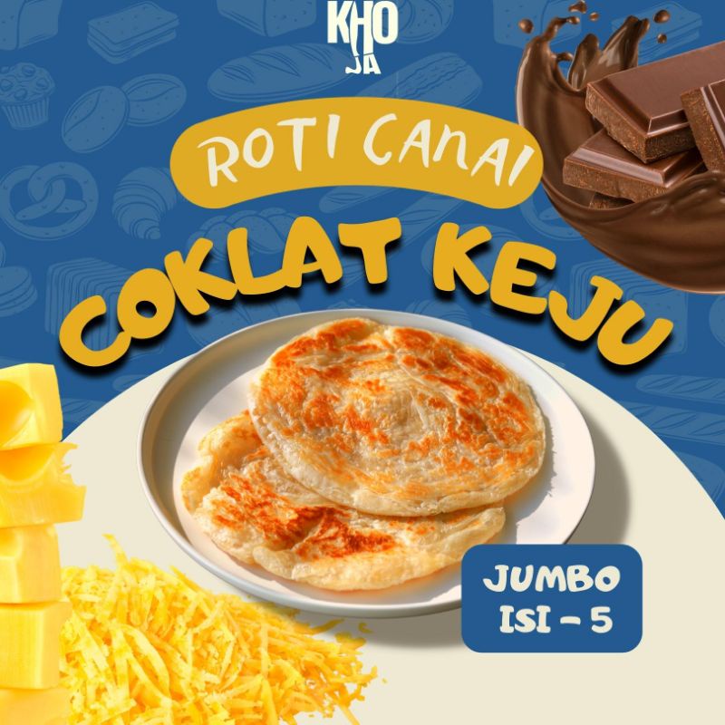 

Roti Canai COKLAT KEJU / Medium isi 10 / Mini isi 20 / Jumbo isi 5 / Roti Cane / Roti Maryam / Roti Konde / Roti Parata