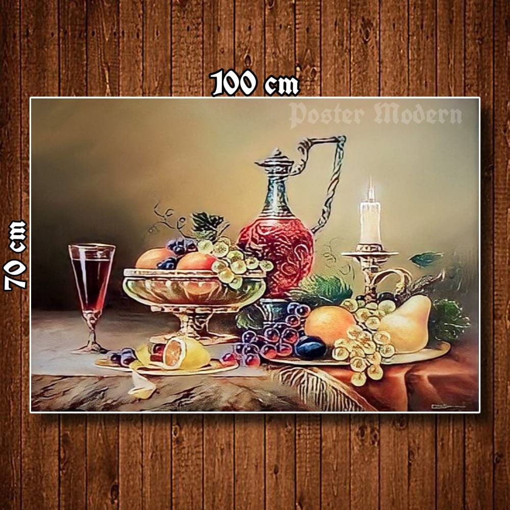 HIASAN DINDING POSTER GAMBAR LUKISAN BUAH BUAHAN UKURAN JUMBO 3D CODE22 BEST SELLER / LUKISAN BUAH D