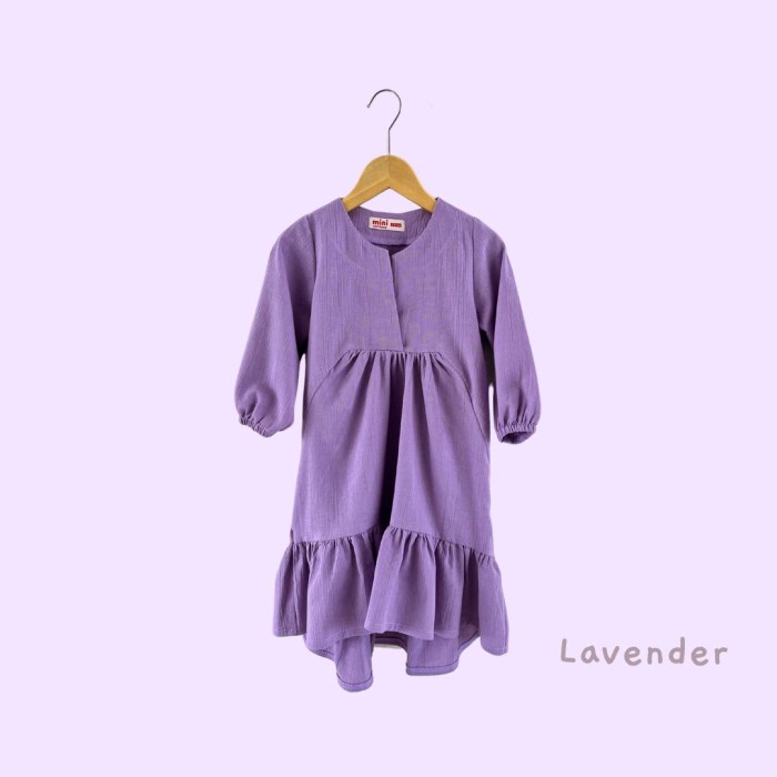 Mini Cottons Dress Anak Perempuan Lengan Panjang