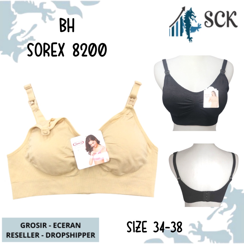 BH Maternity SOREX 8200 Menyusui Size 34-38 / BH Menyusui Kait 3 / Pakaian Dalam Pasca Melahirkan - sckmenwear GROSIR