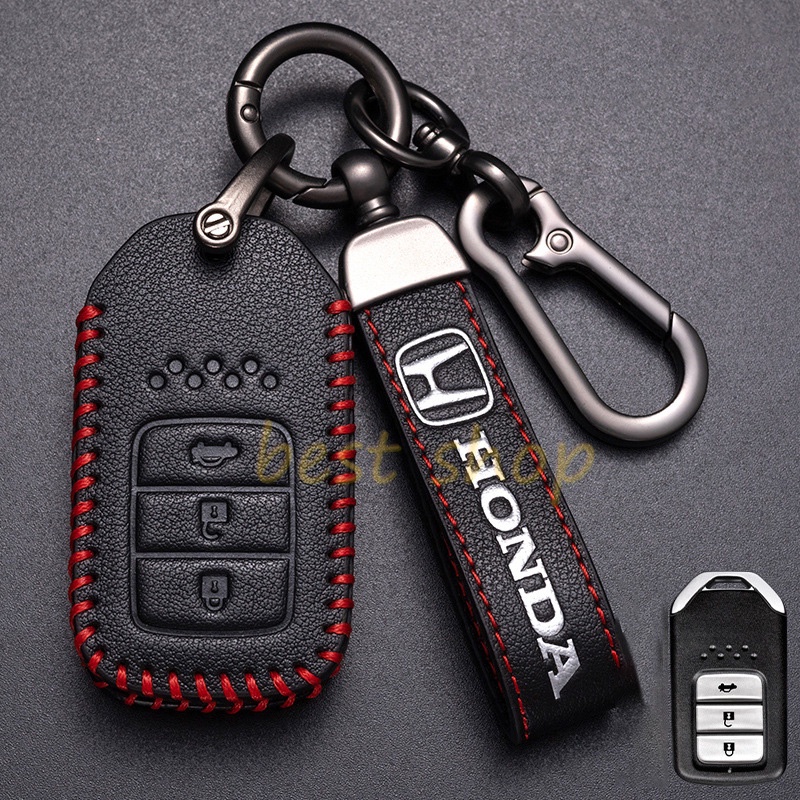 Case Kunci Mobil HONDA CRV5 City 11th Civic XRV 10th Accord CRV Jazz Car Key Leather Case Tempat Kunci Gesper Gantungan Kunci