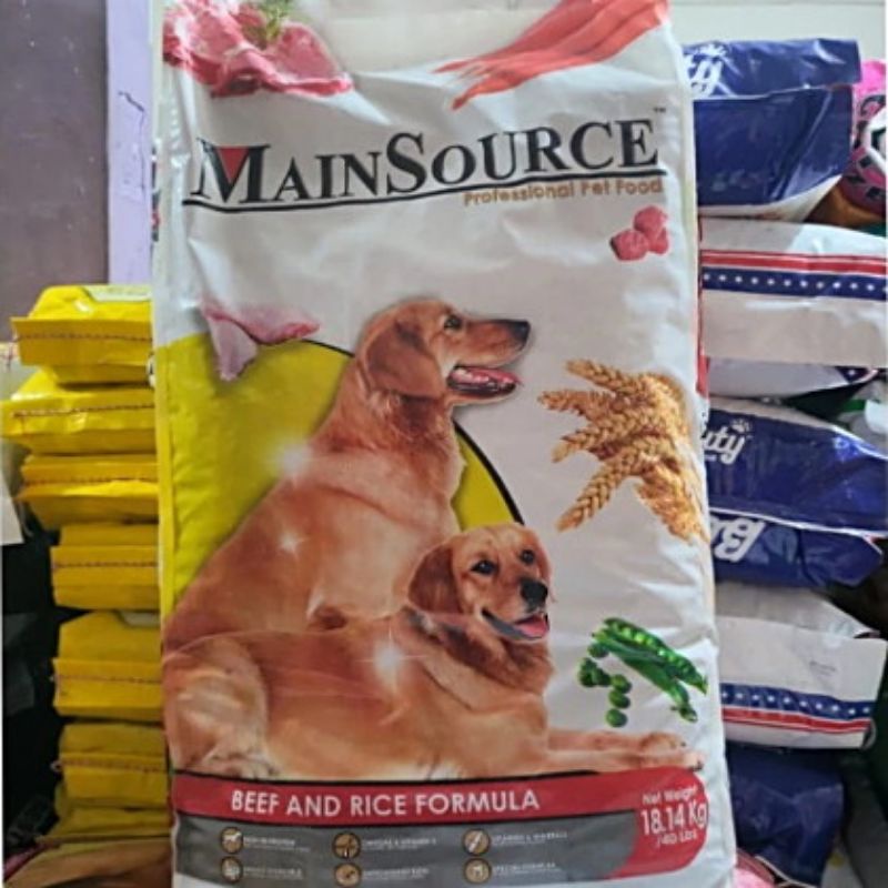 GOJEK Makanan Anjing dewasa Mainsource Dog Adult Beef 18kg - Dog food