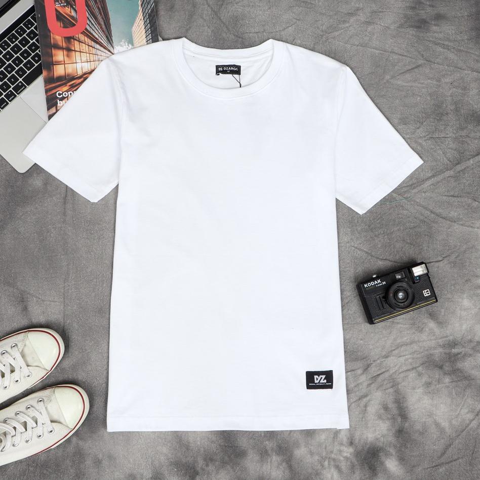 HARGA TERMURAH Dzargo Kaos Polos Pria Combed Premium Putih (baju, dll)