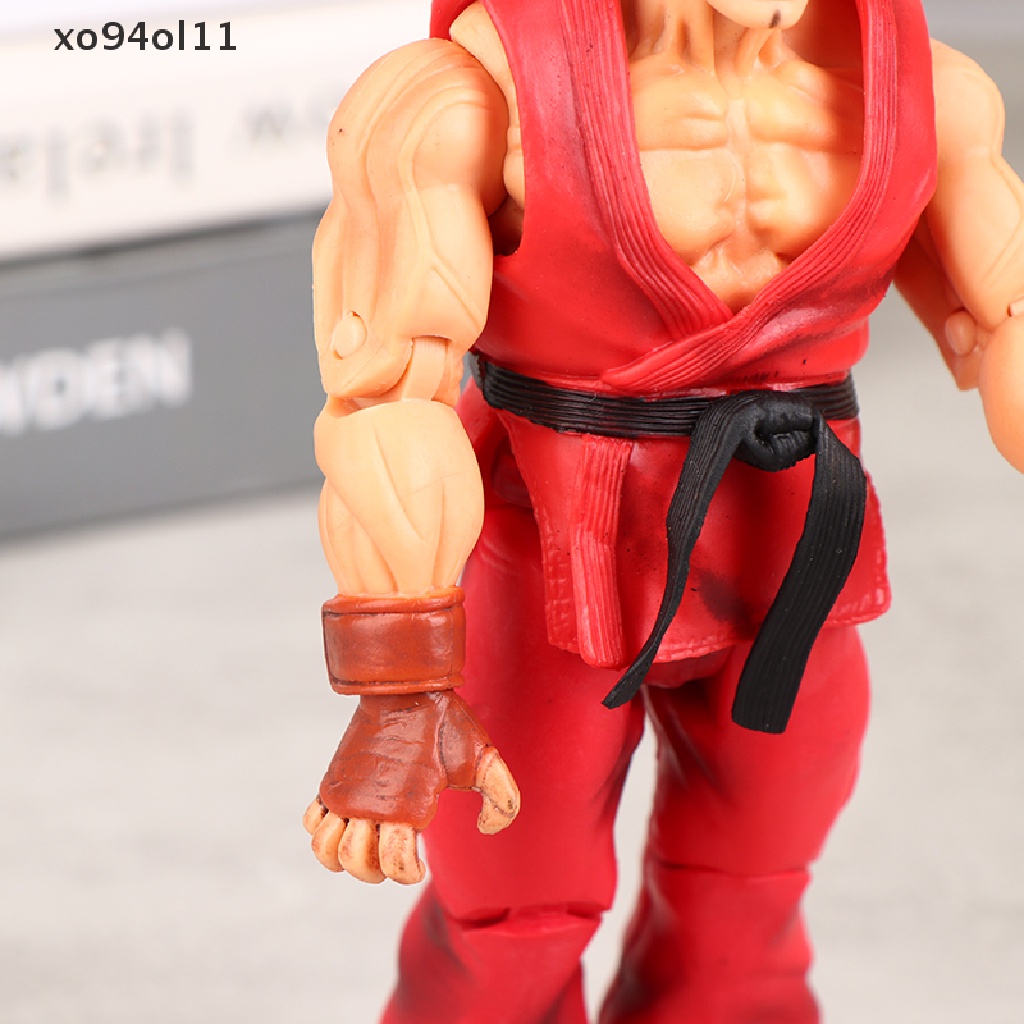 Xo Kawaii Street Fighter Anime Action Figure PVC Mainan Lucu Berdiri Hoshi Ryu Ken Masters Boneka Dekorasi Kamar Hadiah OL