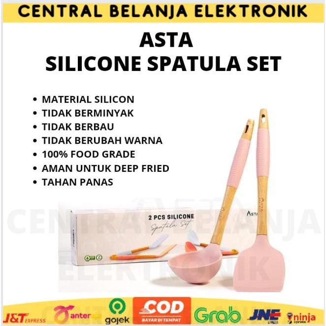 Spatula silikon tahan panas asta/ spatula set asta