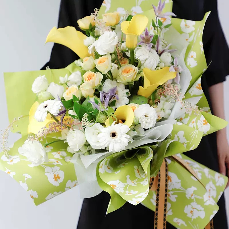 Kertas Flower Wrapping Cellophane Paper Celophane Kertas Buket Bunga Hand Bouquet Ecer KB6163