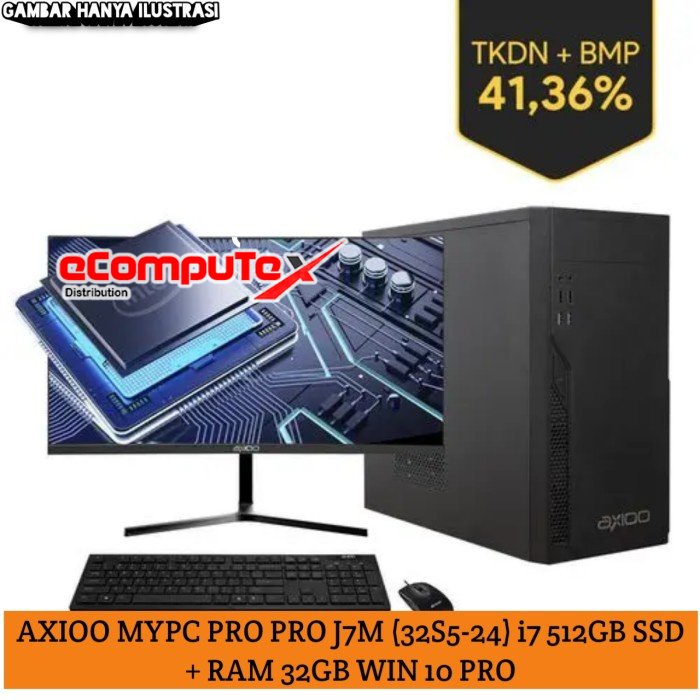 MINI PC AXIOO MY PC PRO J7M (32S5-24) i3 32GB 512GB 23.8&quot;FHD TKDN GARANSI RESMI