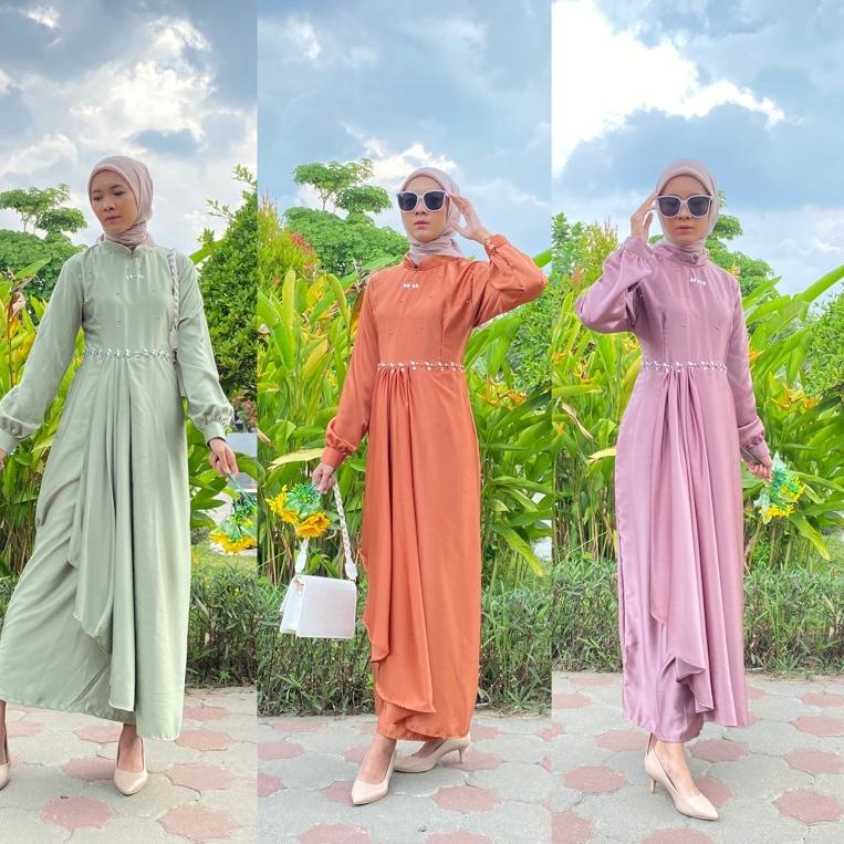 SPECIAL PRICE selia dress by elslook (READY STOK TANPA PO) kondangan dress maxmara gaun silk dress f