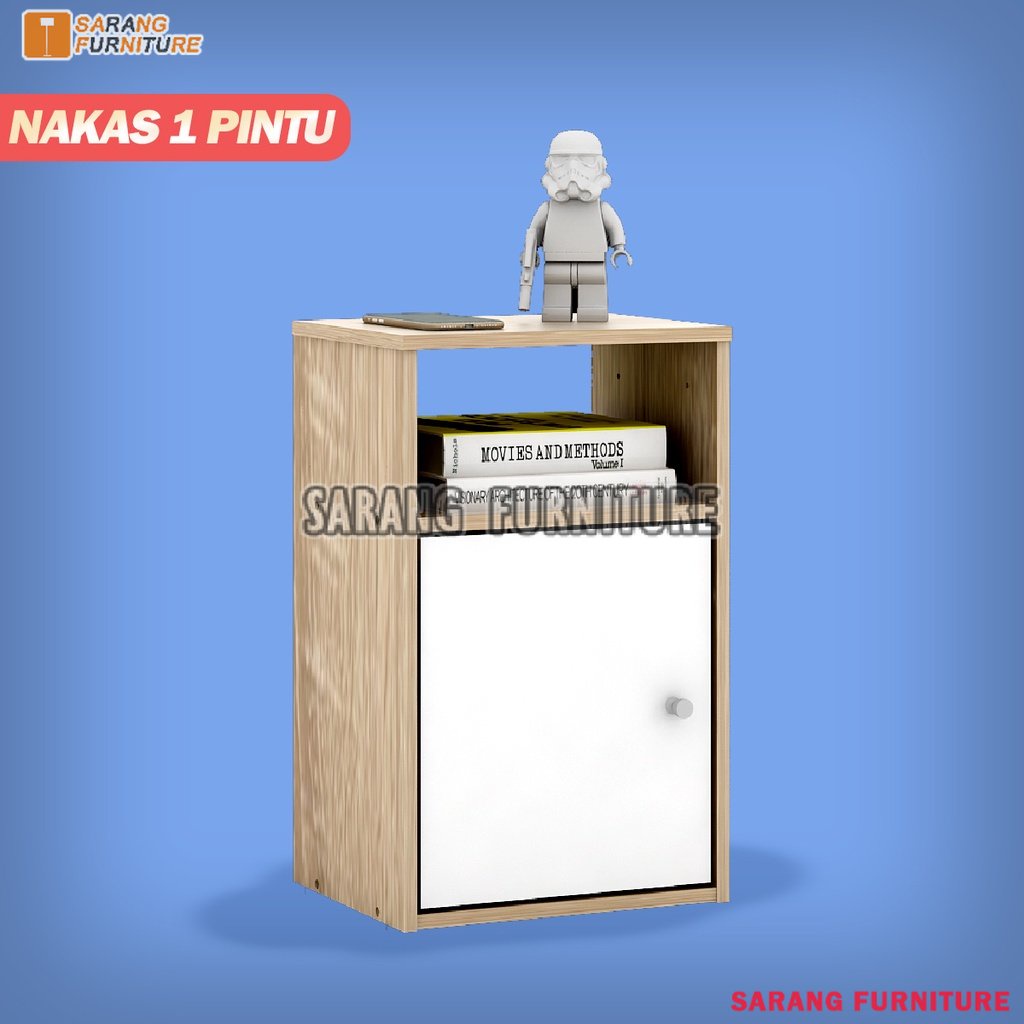 NAKAS 1P KINGDOM NAKAS 1 PINTU MEJA NAKAS MINI BEDSIDE TABLE MEJA NAKAS MINIMALIS