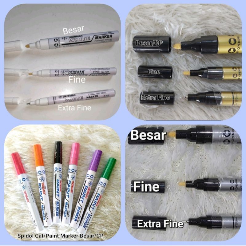 

Spidol Snowman White Extra FWPine (EFWP), Fine (FWP) dan Besar, Spidol Paint Marker, Spidol Cat Putih Snowman/Spidol Gold/Spidol Silver/Spidol Cat/Paint Marker