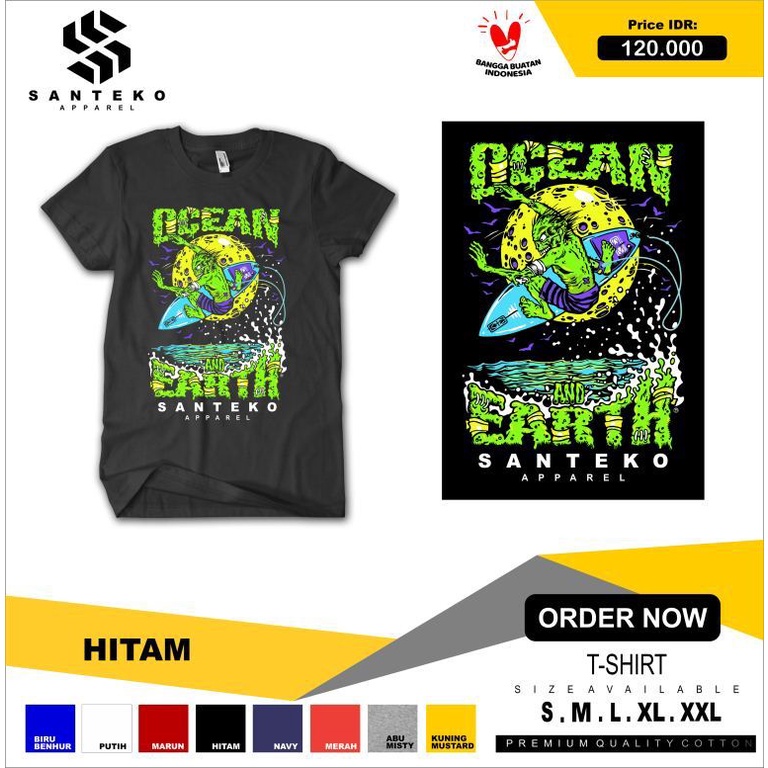 Kaos Ocean Earth Surf 012 - Santeko Apparel