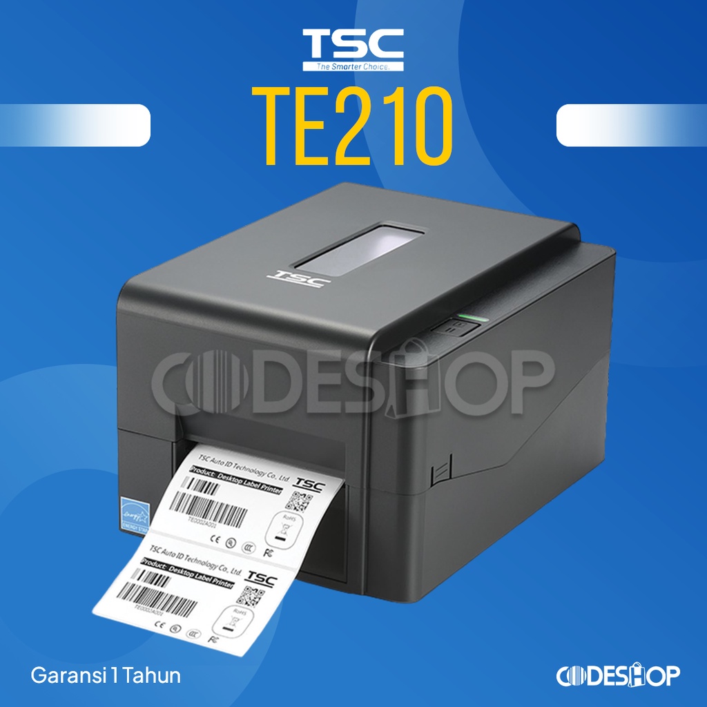 Printer Barcode TSC TE210 Cetak Label Resi 203 DPI USB + LAN + SERIAL