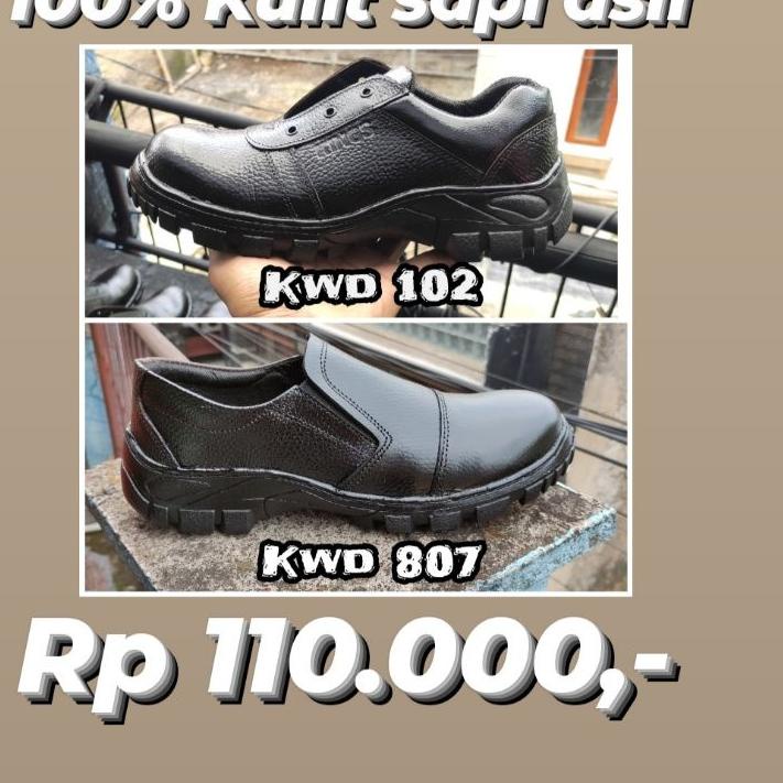 ▼ Sepatu safety KINGS kulit asli sapi ♖