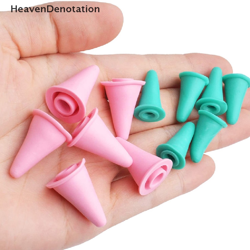 [HeavenDenotation] 10pcs Pelindung Titik Knitg s Multi Warna 2ukuran Knitg s Cap Tip Stoppers Untuk Knitg Craft HDV