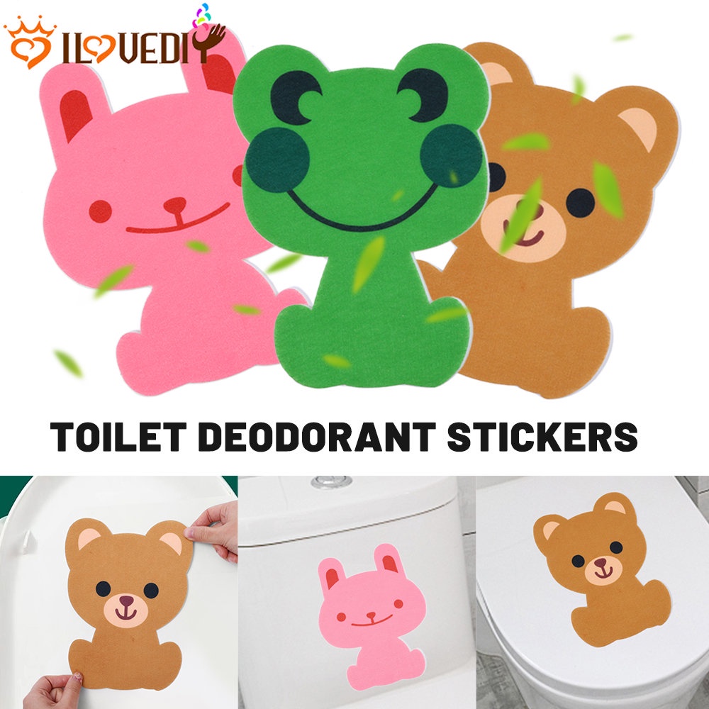 Reusable Anti Bau Perlengkapan Dekorasi Bentuk Hewan Deodoran Patch Ramah Lingkungan Toilet Penghilang Bau Stiker Closet Shoebox Fragrance Paper