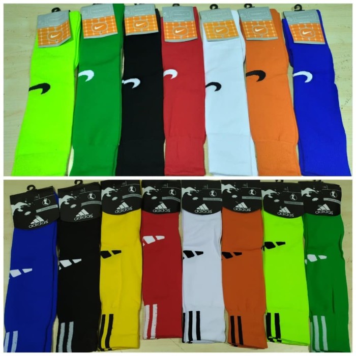 [TERBARU] Kaos Kaki Futsal Sepak Bola Panjang Nk Lokal Murah - Adidas, Putih
