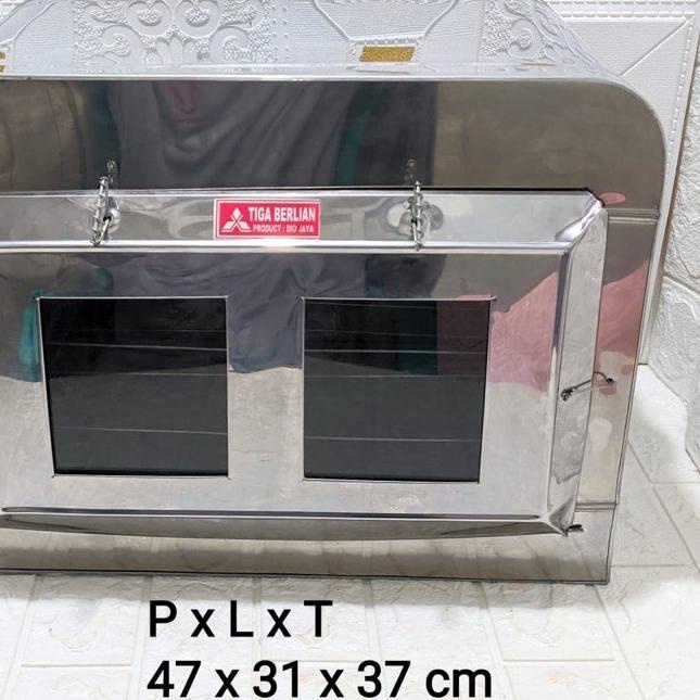 ✪ OVEN KUE KERING KOMPOR MANUAL TIGA BERLIAN BESAR JUMBO STAINLESS STEEL 3 SUSUN TANGKRINGAN ✥