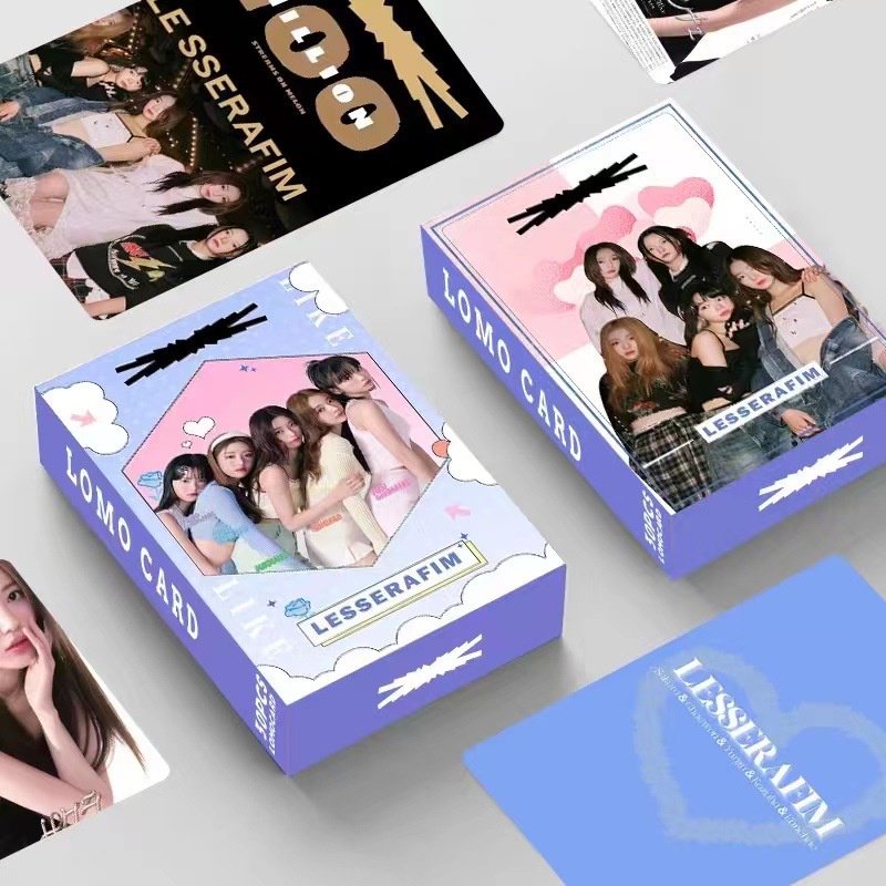 30pcs/box LE SSERAFIM NEW Photocards SAKURA CHAERWON YUNJIN KAZUHA EUNCHAE Lomo Cards LESSERAFIM Kpop Postcards READY STOCK