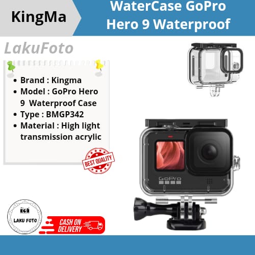 KingMa HERO9 Waterproof Case 50M Housing for Gopro Hero 9 Black Casing