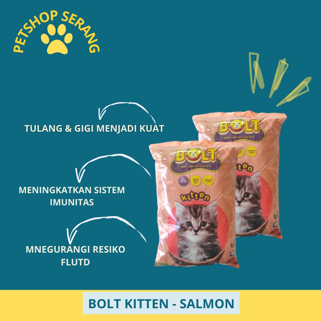 BOLT KITTEN SALMON 1KG  - MAKANAN KUCING