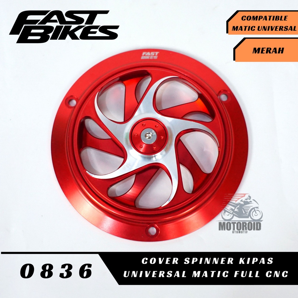 Cover Spinner Kipas Universal Matic Full CNC fan kipas fastbikes vespa spiner sprint primavera lx s125 beat mio