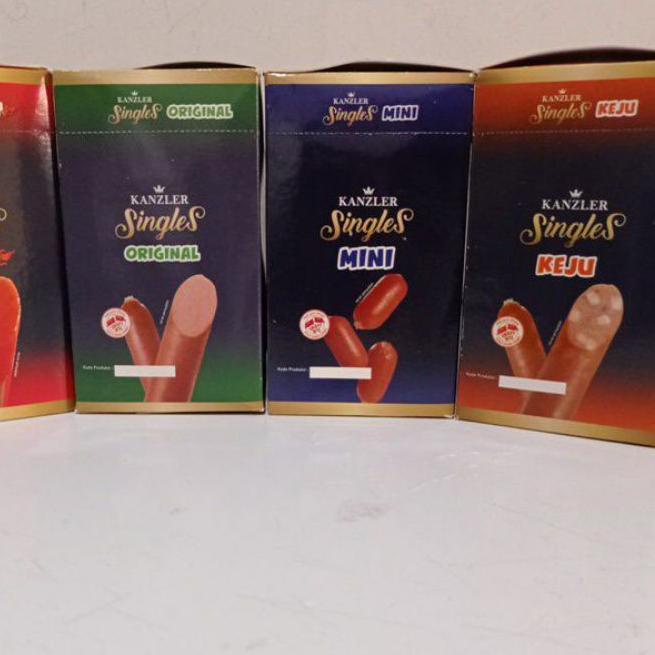 

➨ KANZLER SINGLES 1 BOX HOT / ORIGINAL / KEJU / MINI / BAKSO (ISI 12 PCS) ➻