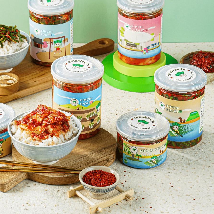 

♗ Fresh Kimchi Korea Halal (SAWI/ LOBAK/ KUCAI/ LOKIO/ PERILLA) ❁