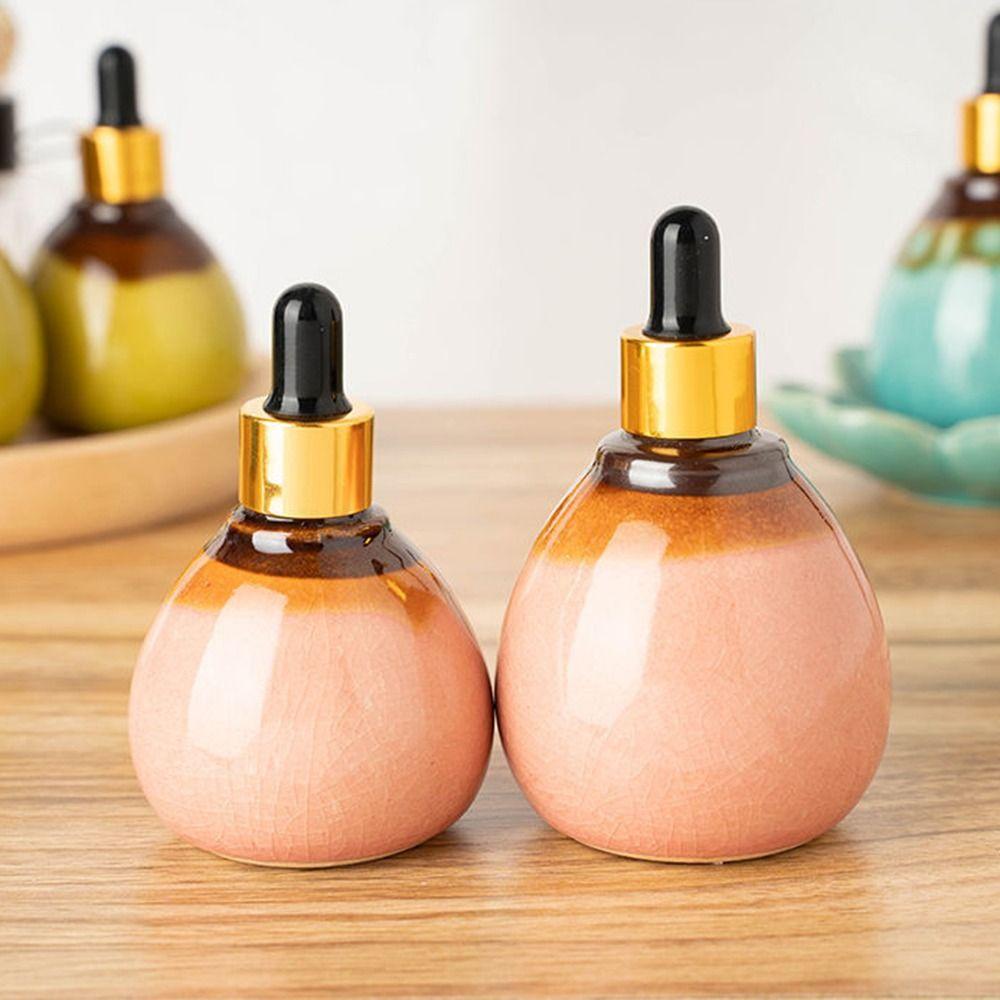 Rebuy Essential Oil Bottle Portable Lightproof Women Beauty Botol Parfum Sample Vial Kosong Penyimpanan Jar Vintage Botol Isi Ulang
