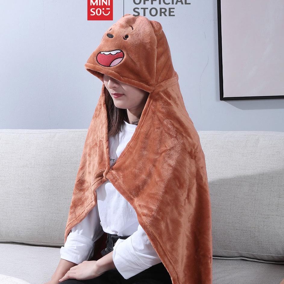 ➨ MINISO We Bare Bears Selimut Bantal Selimut Air Conditioner Blanket Selimut Anak Cloth Selimut Cut